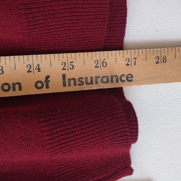 Poeta Moda Visitor merino wool blend sweater Men's medium Vintage Red turtleneck - Picture 3 of 7